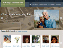 Tablet Screenshot of mccreightfuneralhome.com
